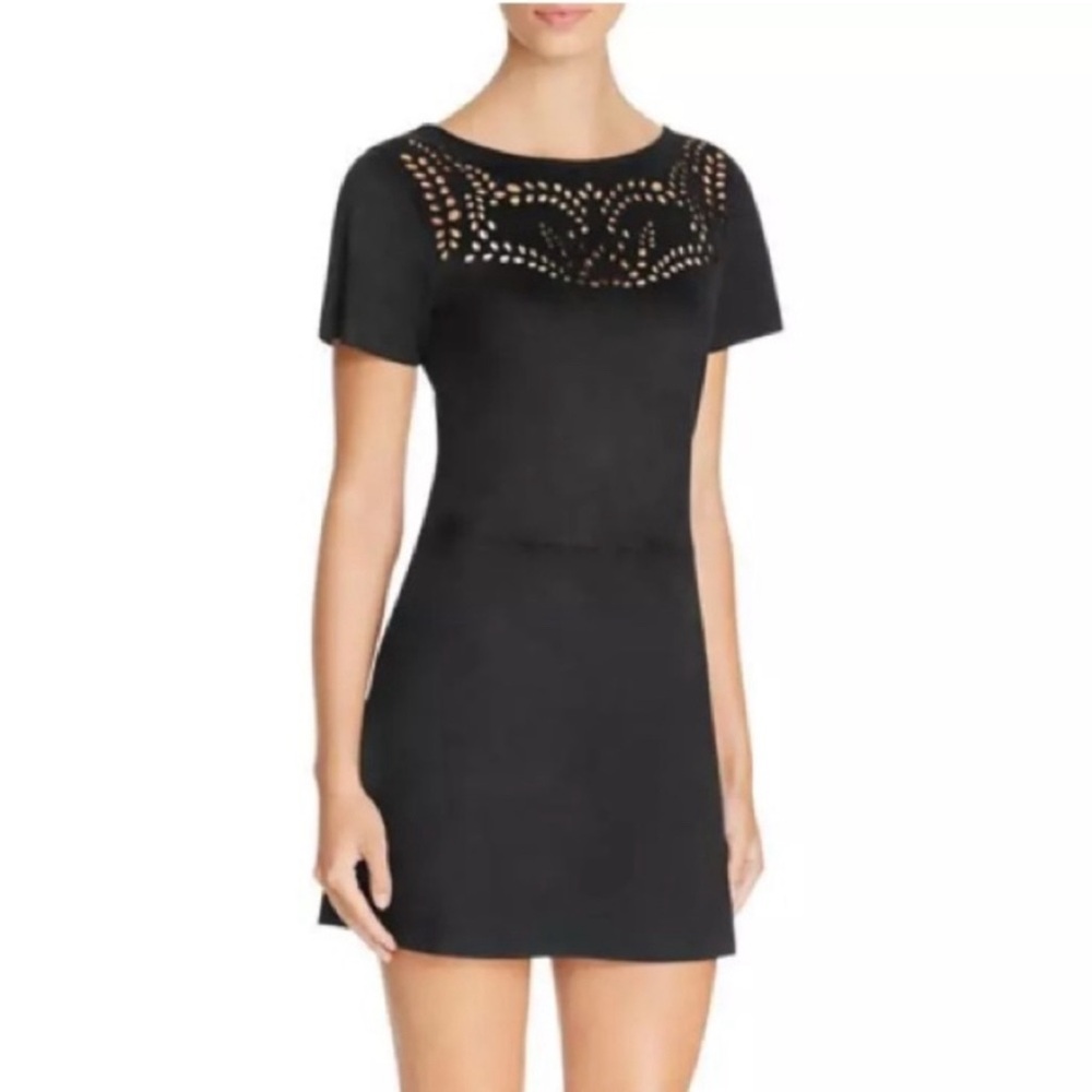Sanctuary Black faux Suede Mini Dress, Size S